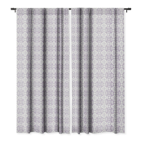 Patricia Velvet Circle Mandala Lilac Blackout Window Curtain