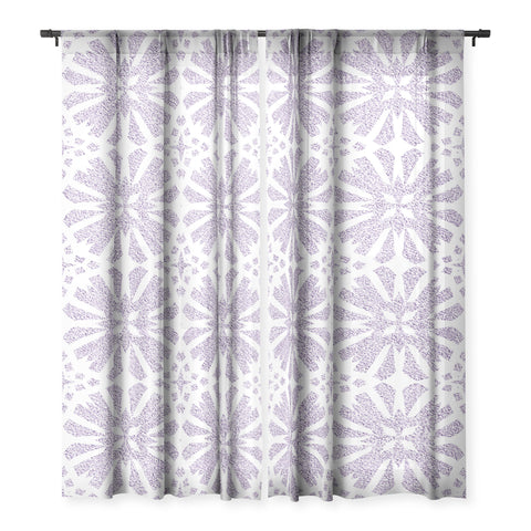 Patricia Velvet Circle Mandala Lilac Sheer Non Repeat
