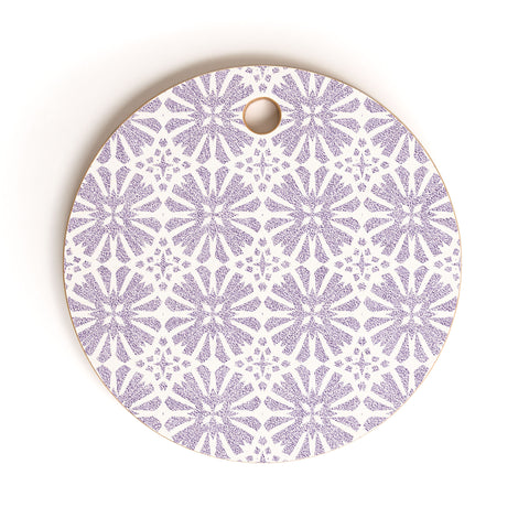 Patricia Velvet Circle Mandala Lilac Cutting Board Round