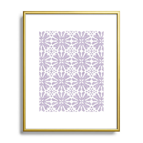Patricia Velvet Circle Mandala Lilac Metal Framed Art Print