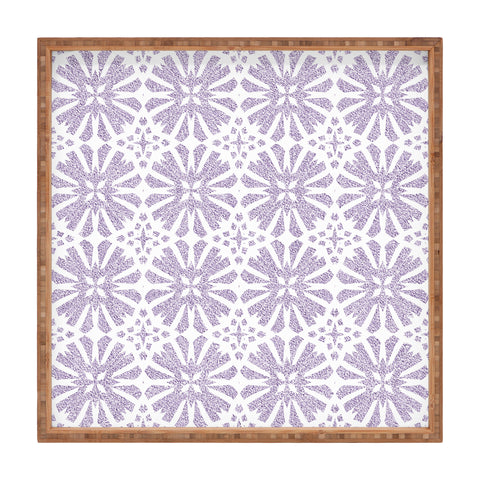 Patricia Velvet Circle Mandala Lilac Square Tray