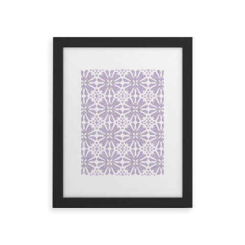 Patricia Velvet Circle Mandala Lilac Framed Art Print