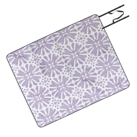 Patricia Velvet Circle Mandala Lilac Picnic Blanket