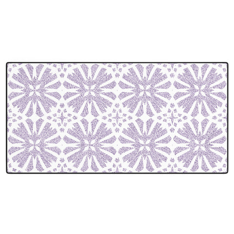 Patricia Velvet Circle Mandala Lilac Desk Mat