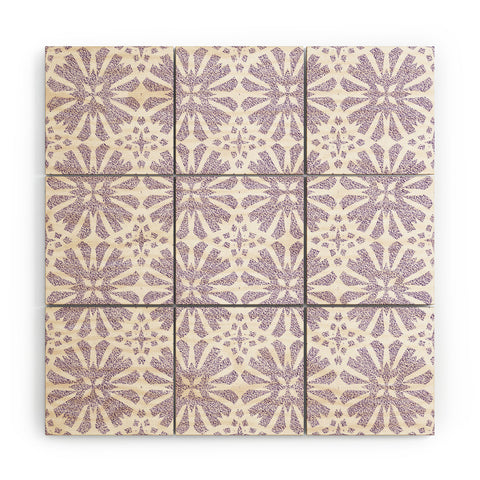 Patricia Velvet Circle Mandala Lilac Wood Wall Mural