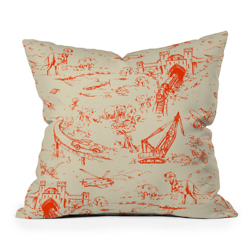 Pattern State Adventure Toile Dawn Outdoor Throw Pillow