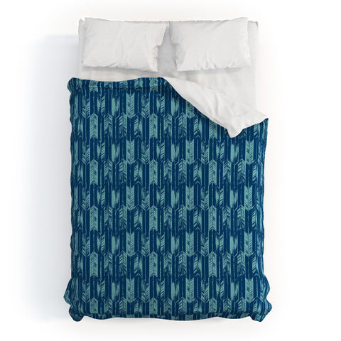 Pattern State Arrow Indigo Duvet Cover