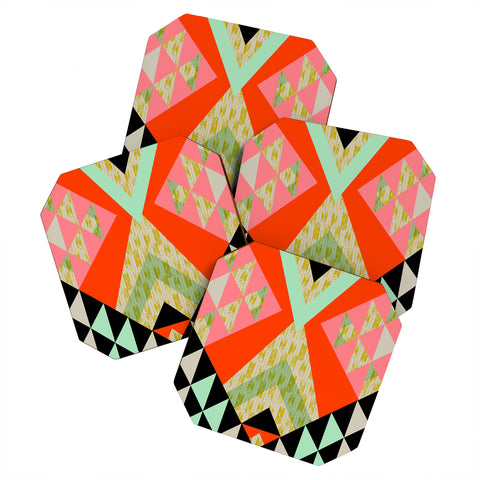 Pattern State Arrow Quilt Coaster Set