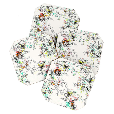 Pattern State Camp Floral Coaster Set