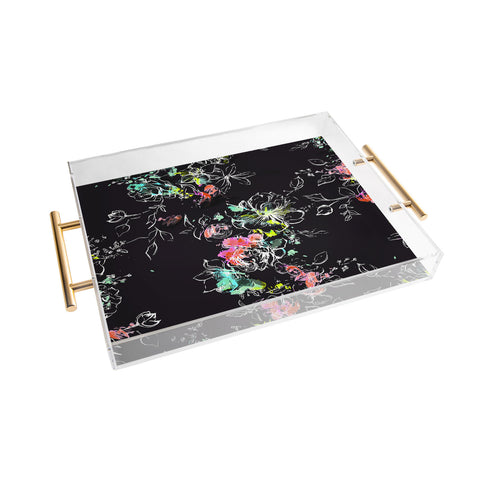 Pattern State CAMP FLORAL MIDNIGHT SUN Acrylic Tray