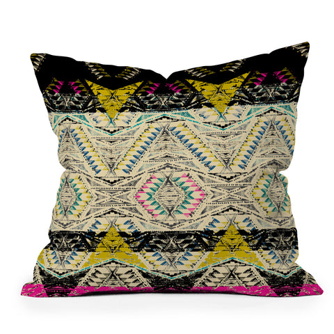 Pattern State City Native Outdoor Throw Pillow