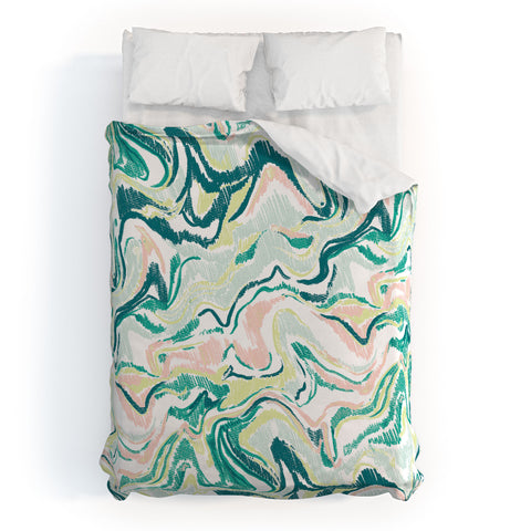 Pattern State Marble Chalk Duvet Cover