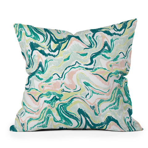 Pattern State Marble Chalk Outdoor Throw Pillow