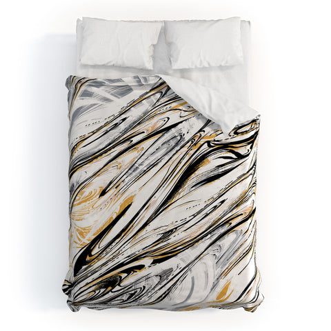 Pattern State Marble Midnight Duvet Cover