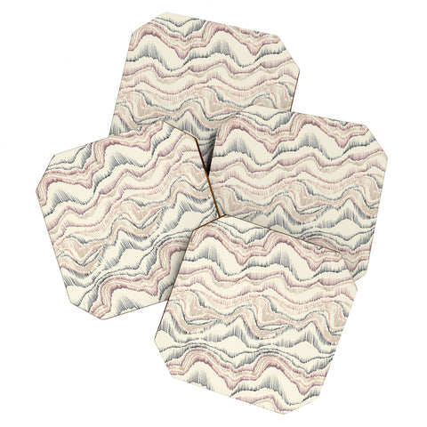 Pattern State Marble Sketch Coaster Set