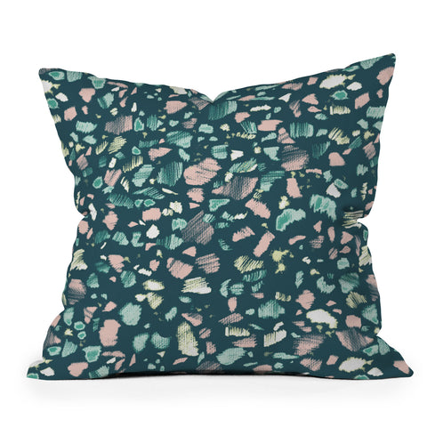 Pattern State Terrazzo Chalk Outdoor Throw Pillow