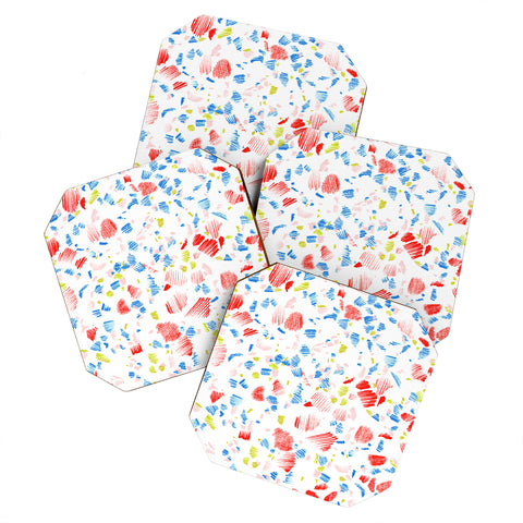 Pattern State Terrazzo Sketch Glow Coaster Set