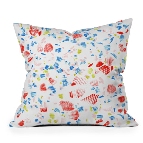 Pattern State Terrazzo Sketch Glow Outdoor Throw Pillow