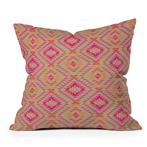 Pattern State Tile Tribe Tang Outdoor Throw Pillow