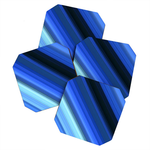 Paul Kimble Blue Stripes Coaster Set