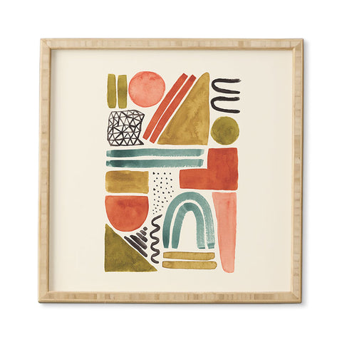 Pauline Stanley Abstract Watercolor Shapes Framed Wall Art