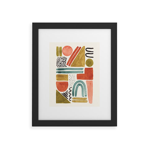 Pauline Stanley Abstract Watercolor Shapes Framed Art Print