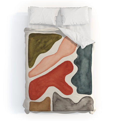 Pauline Stanley Blob Watercolor Duvet Cover