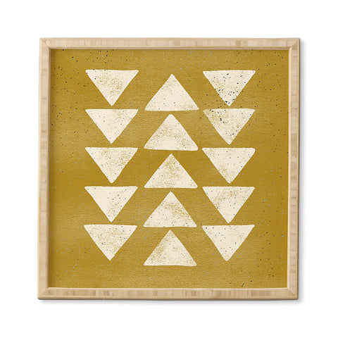 Pauline Stanley Flying Geese Ochre Framed Wall Art