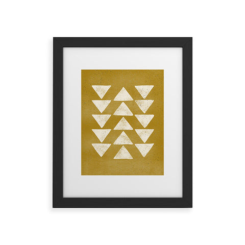 Pauline Stanley Flying Geese Ochre Framed Art Print