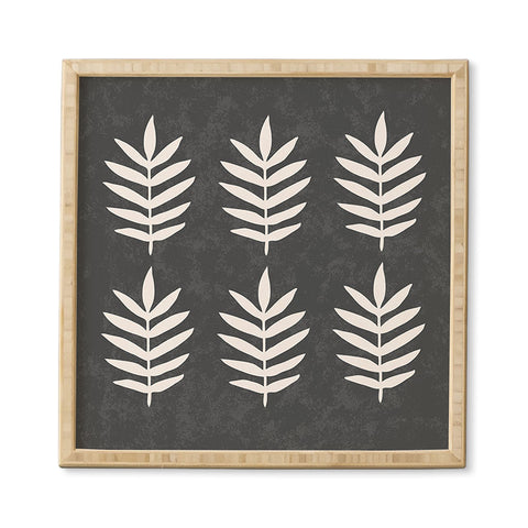 Pauline Stanley Palm Pattern Black Cream Framed Wall Art