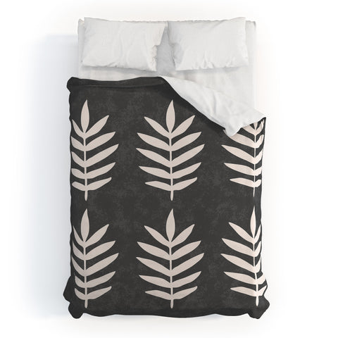 Pauline Stanley Palm Pattern Black Cream Duvet Cover