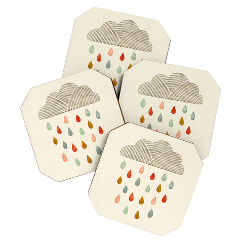 Pauline Stanley Rain Cloud Coaster Set