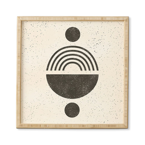 Pauline Stanley Rainbow Totem Black Cream Framed Wall Art