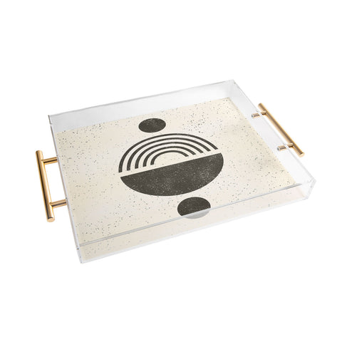 Pauline Stanley Rainbow Totem Black Cream Acrylic Tray