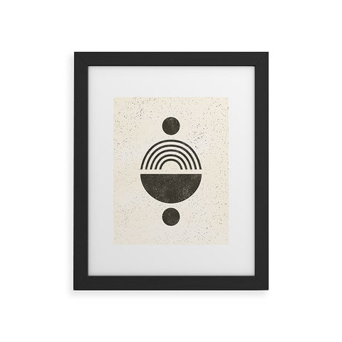 Pauline Stanley Rainbow Totem Black Cream Framed Art Print