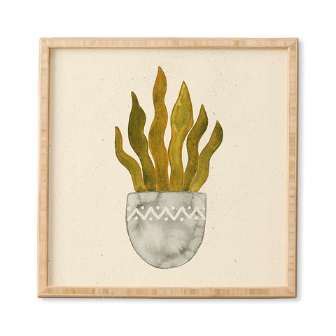 Pauline Stanley Watercolor Snake Plant Framed Wall Art havenly