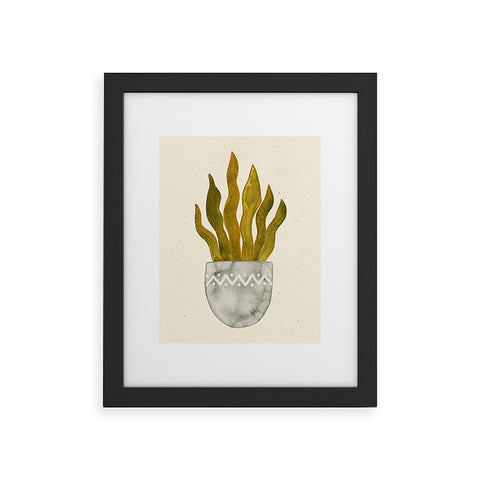 Pauline Stanley Watercolor Snake Plant Framed Art Print