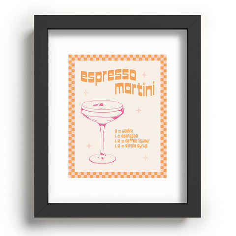 Peony Creative Co Espresso Martini Cocktail Recessed Framing Rectangle