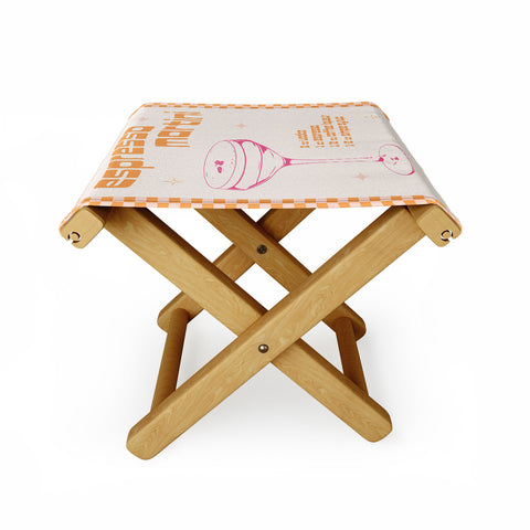 Peony Creative Co Espresso Martini Cocktail Folding Stool