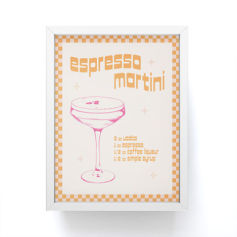 Peony Creative Co Espresso Martini Cocktail Framed Mini Art Print