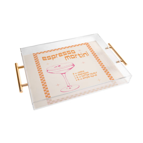 Peony Creative Co Espresso Martini Cocktail Acrylic Tray