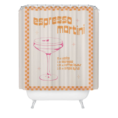 Peony Creative Co Espresso Martini Cocktail Shower Curtain