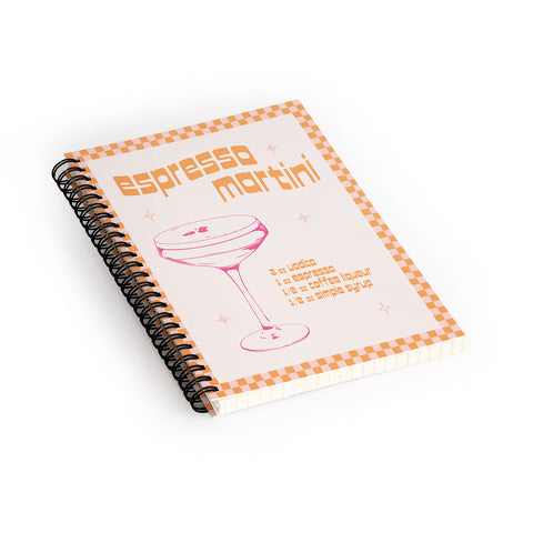 Peony Creative Co Espresso Martini Cocktail Spiral Notebook