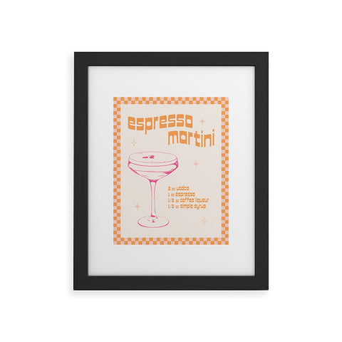 Peony Creative Co Espresso Martini Cocktail Framed Art Print