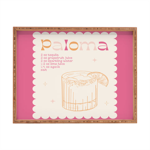 Peony Creative Co Paloma Cocktail Rectangular Tray