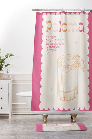 Peony Creative Co Paloma Cocktail Shower Curtain And Mat
