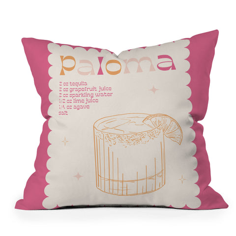 Peony Creative Co Paloma Cocktail Throw Pillow