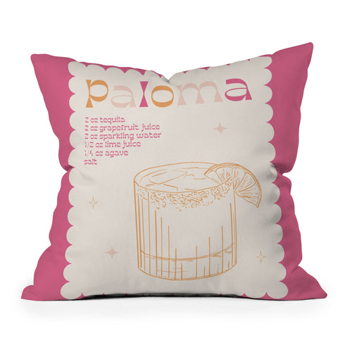 Peony Creative Co Paloma Cocktail Outdoor Throw Pillow