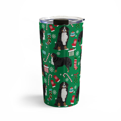 Petfriendly Bernese Mountain Dog christmas Travel Mug