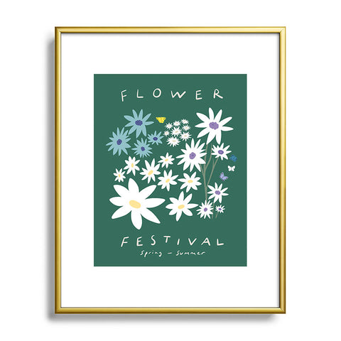 Phirst Flower Festival Metal Framed Art Print